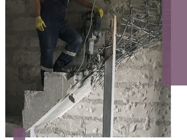 Демонтаж металлических и бетонных лестниц в Усинске