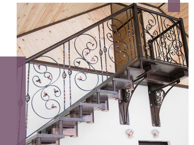 Кованые лестницы в Усинске от 79856 руб. под ключ