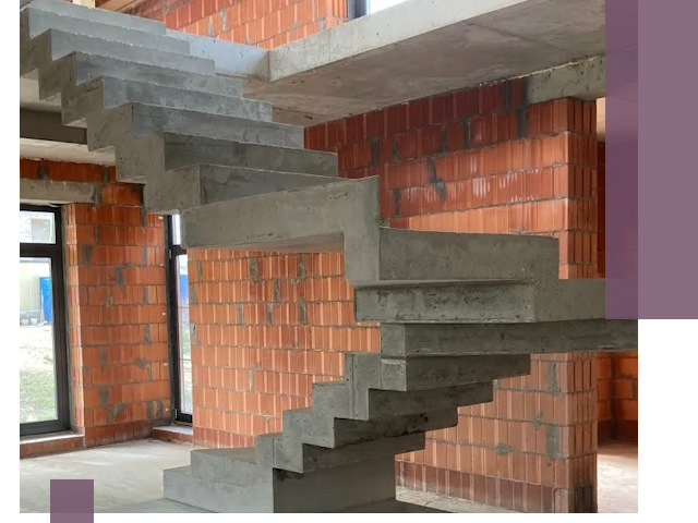 Изготовление бетонных лестниц под ключ в Усинске