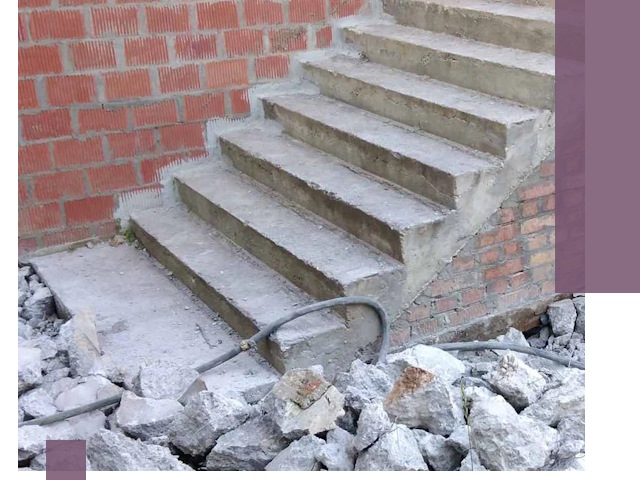 Демонтаж бетонных лестниц в Усинске: быстро и безопасно
