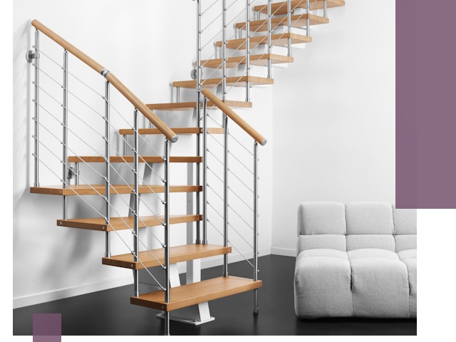 Модульные лестницы под ключ в Усинске — монтаж и изготовление