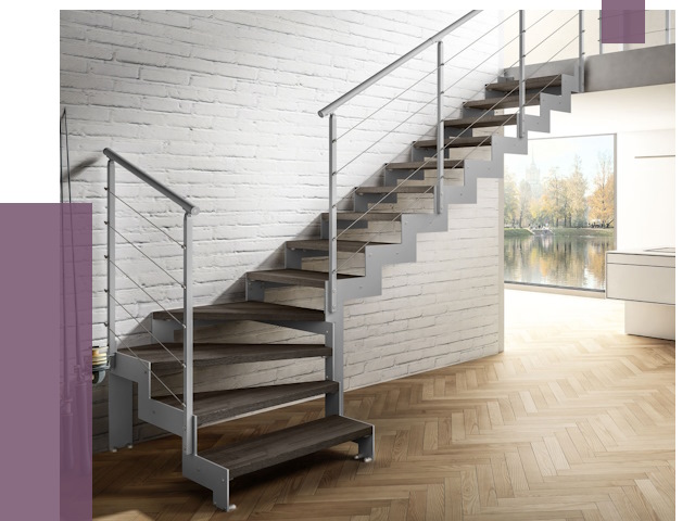 Г-образные лестницы под ключ в Усинске от 37113 руб. | ПРОЛЁТ-Снс