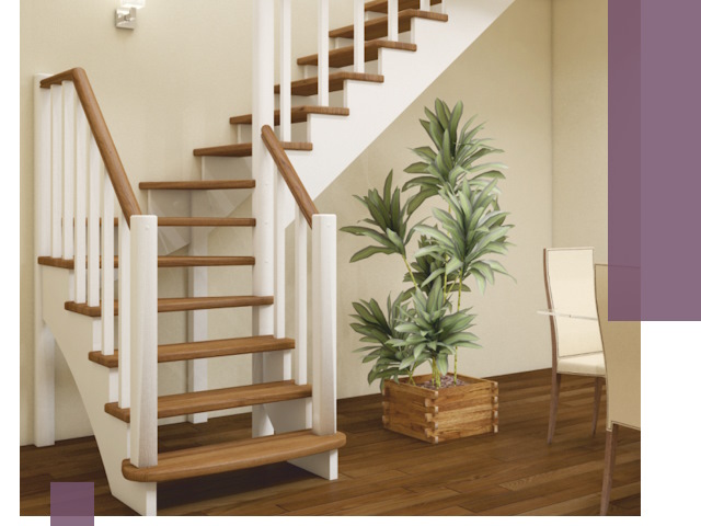 Г-образные лестницы под ключ в Усинске — изготовление и монтаж