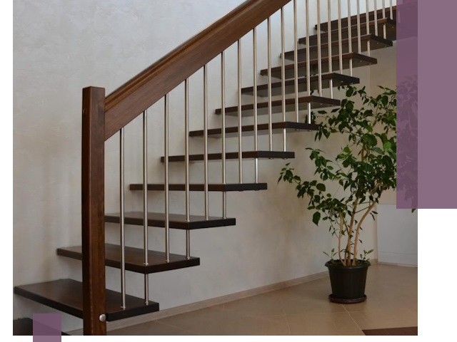 Лестницы на больцах под ключ в Усинске – изготовление и монтаж