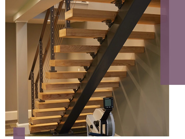 Лестницы на монокосоурах под ключ в Усинске - изготовление и монтаж