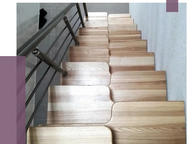 Лестницы гусиный шаг в Усинске от 13053 руб. под ключ | ПРОЛЁТ-Снс