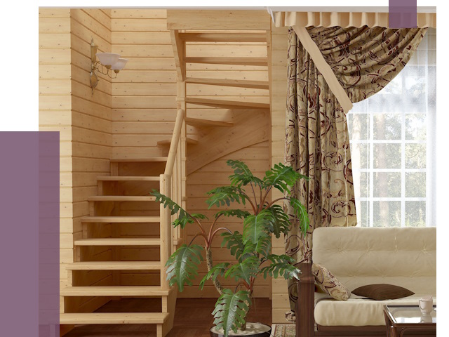 Лестницы для дачи в Усинске от 76017 руб.  | ПРОЛЁТ-Снс