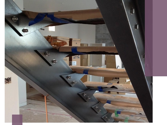 Усиление лестничных конструкций и усиление опор в Усинске