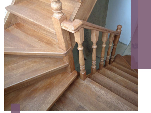 Дубовые лестницы под ключ в Усинске: изготовление и монтаж