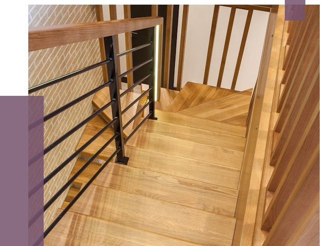 Лестницы из ясеня в Усинске под ключ от 10033 руб. 