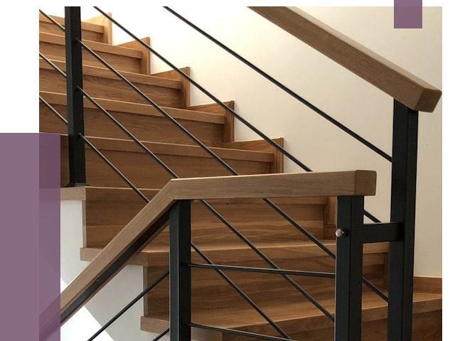 Обшивка металлической лестницы деревом в Усинске от 4351 руб. 