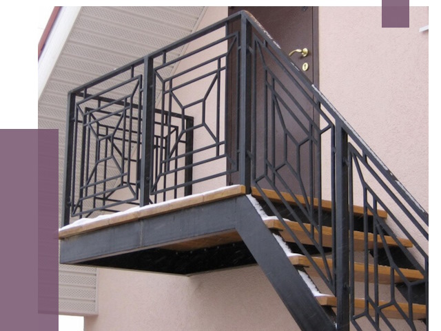 Металлические перила в Усинске от 4300 руб.  | ПРОЛЁТ-Снс