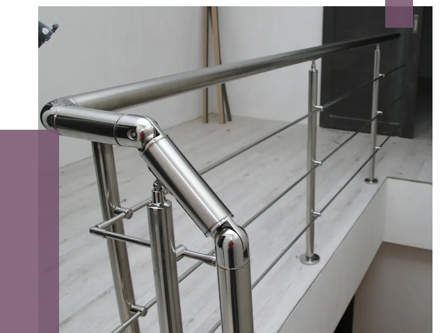 Перила из нержавеющей стали в Усинске от 9009 руб. под ключ | ПРОЛЁТ-Снс