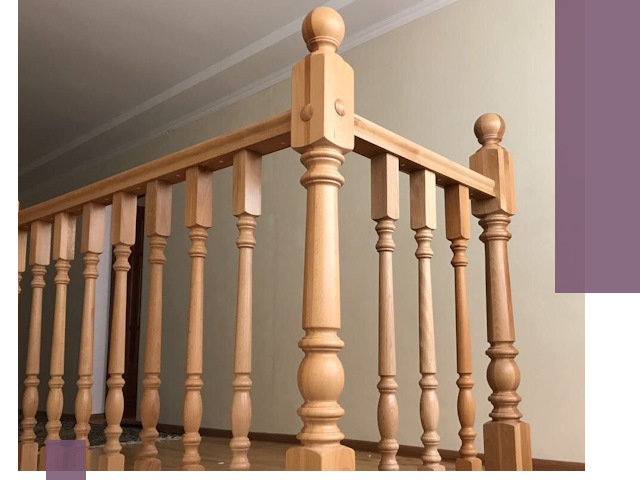 Деревянные перила на заказ в Усинске: монтаж и изготовление