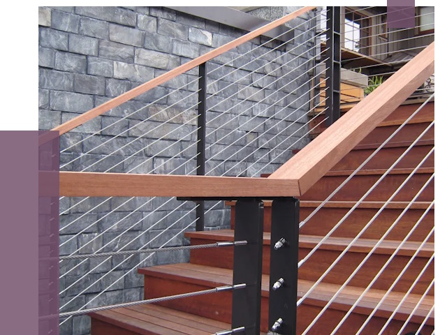 Тросовые перила под ключ в Усинске от 7781 руб. 