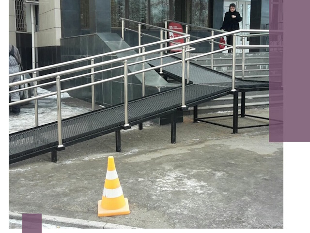 Стационарные пандусы под ключ в Усинске — изготовление и монтаж