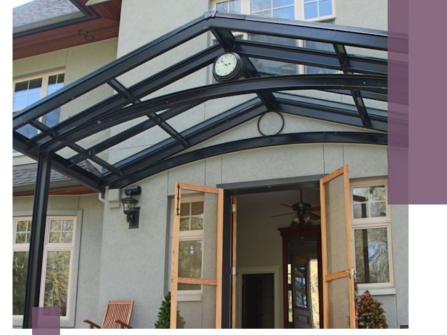 Изготовление и монтаж навесов и козырьков в Усинске