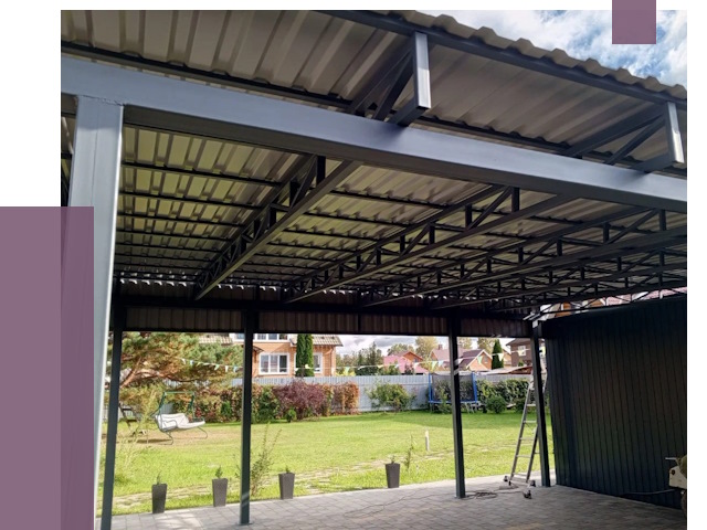 Монтаж навесов в Усинске от 7371 руб. — установка навеса | ПРОЛЁТ-Снс