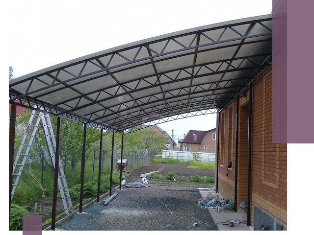 Профессиональный монтаж навесов под ключ в Усинске