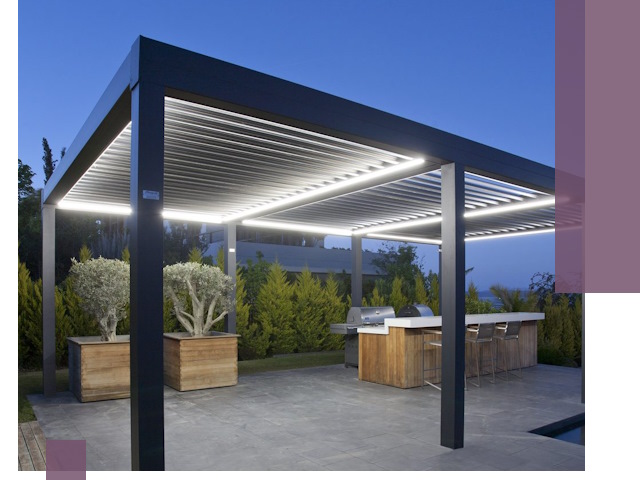 Навесы отдельно стоящие под ключ в Усинске из металла и поликарбоната