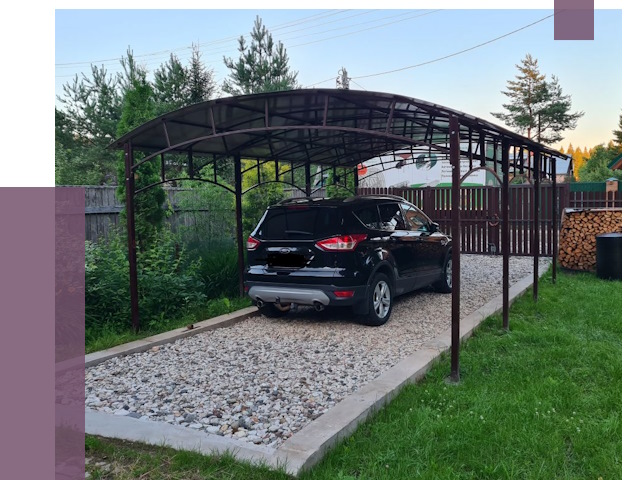 Навесы для автомобиля в Усинске от 13156 руб.  | ПРОЛЁТ-Снс