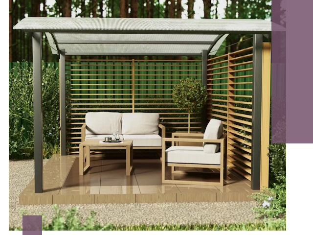 Навесы для дачи в Усинске: изготовление, монтаж и демонтаж