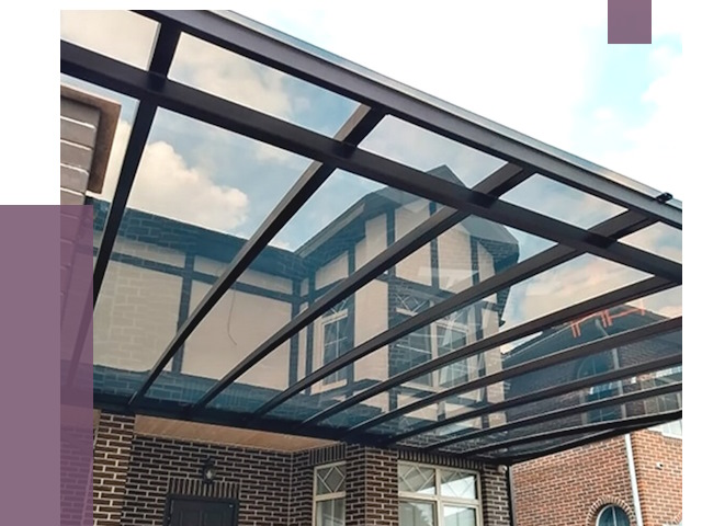 Навесы из поликарбоната в Усинске от 8620 руб. под ключ — ПРОЛЁТ-Снс