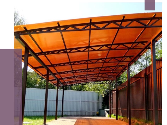 Односкатные навесы под ключ в Усинске от 13156 руб. 