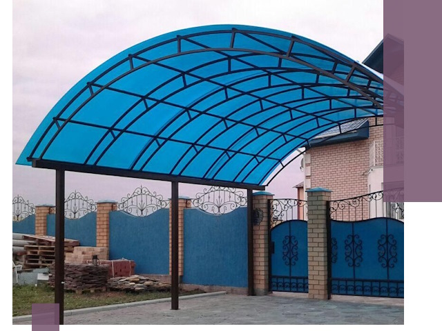 Арочные навесы под ключ в Усинске — изготовление и монтаж