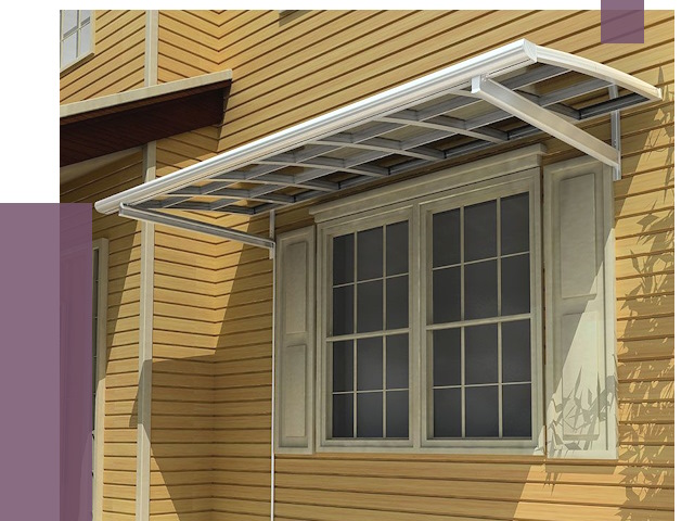 Козырьки над окнами в Усинске от 7627 руб. — монтаж, покупки | ПРОЛЁТ-Снс