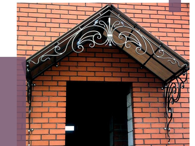 Металлические козырьки в Усинске от 10699 руб. 