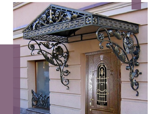 Кованые козырьки в Усинске под ключ от 12746 руб. — ПРОЛЁТ