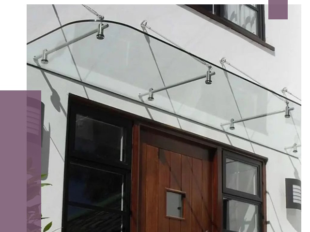 Стеклянные козырьки в Усинске от 18940 руб. | ПРОЛЁТ-Снс