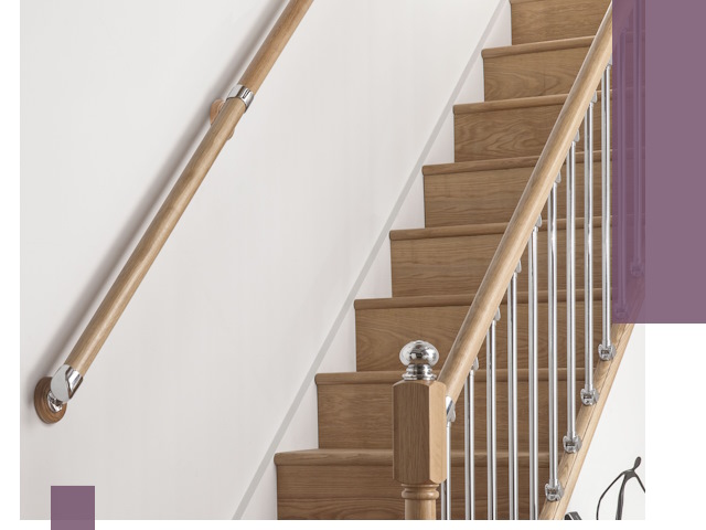 Пристенные поручни из стали и нержавейки под монтаж в Усинске