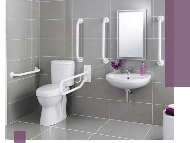 Поручни для санузлов в Усинске: установка, ремонт и монтаж